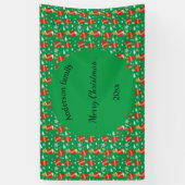 Vroegere kerstretro naam en plaats van datum spandoek (Verticaal)