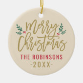 Vroegere kerstritten Aangepaste serie Foto Keramisch Ornament (Voorkant)