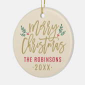 Vroegere kerstritten Aangepaste serie Foto Keramisch Ornament (Links)