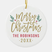 Vroegere kerstritten Aangepaste serie Foto Keramisch Ornament (Voorkant)