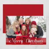 Vroegere kerstrode foto-kaart (Voorkant / Achterkant)