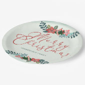 Vroegere kerstrode groene familienaam Aangepast Papieren Bordje (Gekanteld)