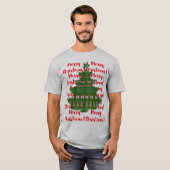 Vroegere kerstrode kerstboom t-shirt (Voorkant volledig)