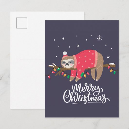 Vroegere kerstsleuf briefkaart (Voorkant / Achterkant)