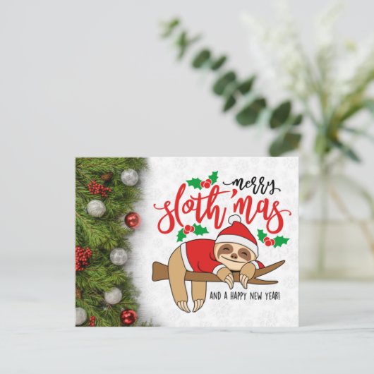 Vroegere kerstsleuf briefkaart (Staand voorkant)