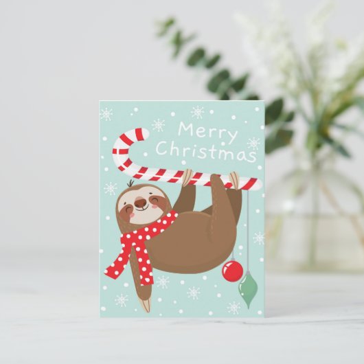 Vroegere kerstsleuf briefkaart (Staand voorkant)