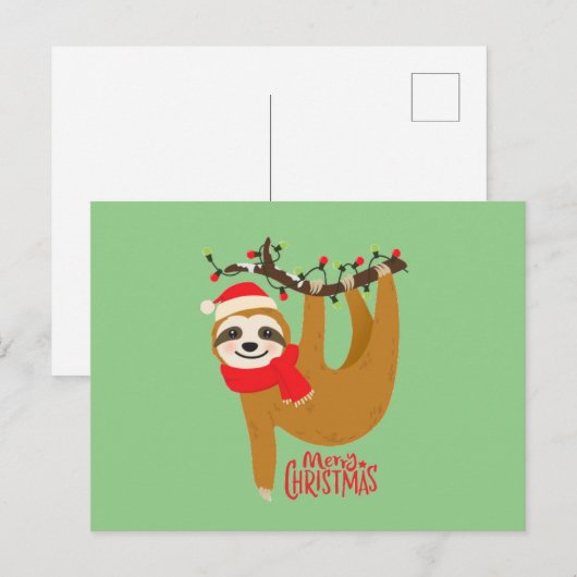 Vroegere kerstsleuf briefkaart (Voorkant / Achterkant)