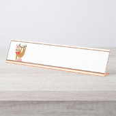 Vroegere kerstsleuf bureau naambordje (Voorkant)