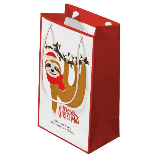 Vroegere kerstsleuf | Feestdagen Gepersonaliseerde Klein Cadeauzakje (Achterkant Gekanteld)