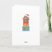 Vroegere kerstsleuf feestdagen kaart (Achterkant)