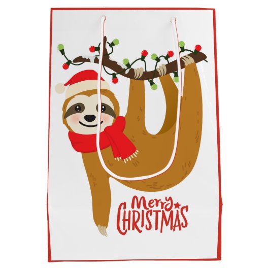 Vroegere kerstsleuf | FEESTDAGEN Medium Cadeauzakje (Achterkant)