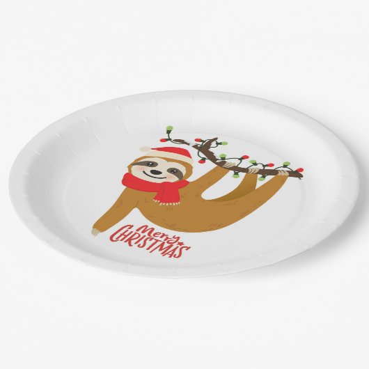 Vroegere kerstsleuf | FEESTDAGEN Papieren Bordje (Gekanteld)