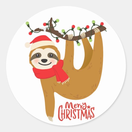 Vroegere kerstsleuf | FEESTDAGEN Ronde Sticker (Voorkant)