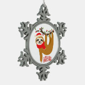 Vroegere kerstsleuf | FEESTDAGEN Tin Sneeuwvlok Ornament (Links)