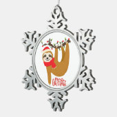 Vroegere kerstsleuf | FEESTDAGEN Tin Sneeuwvlok Ornament (Rechts)