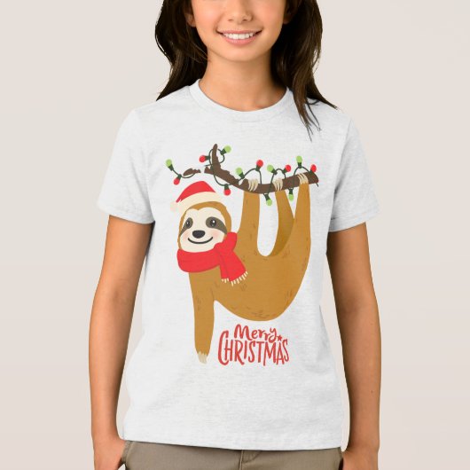 Vroegere kerstsleuf | FEESTDAGEN Tri-Blend Shirt (Voorkant)