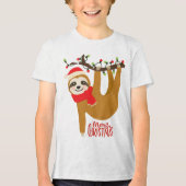 Vroegere kerstsleuf | FEESTDAGEN Tri-Blend Shirt (Voorkant)