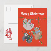 Vroegere kerstsleuf feestdagenkaart (Voorkant / Achterkant)