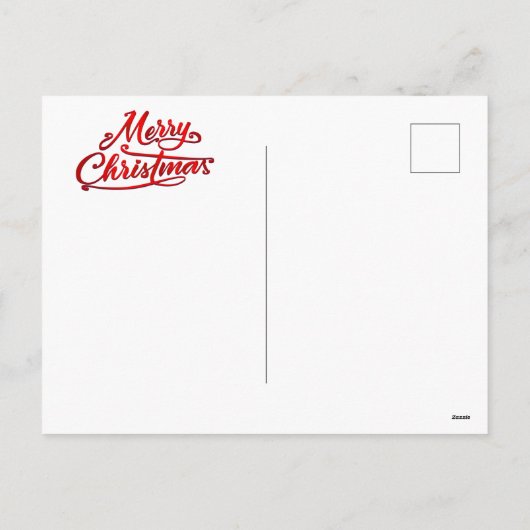 Vroegere kerstsleuf feestdagenkaart (Achterkant)