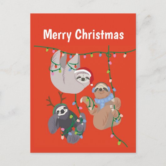 Vroegere kerstsleuf feestdagenkaart (Voorkant)