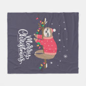 Vroegere kerstsleuf fleece deken (Voorkant (Horizontaal))