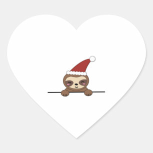 Vroegere kerstsleuf hart sticker
