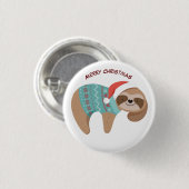 Vroegere kerstsleuf ronde button 3,2 cm (Voorkant /achterkant)