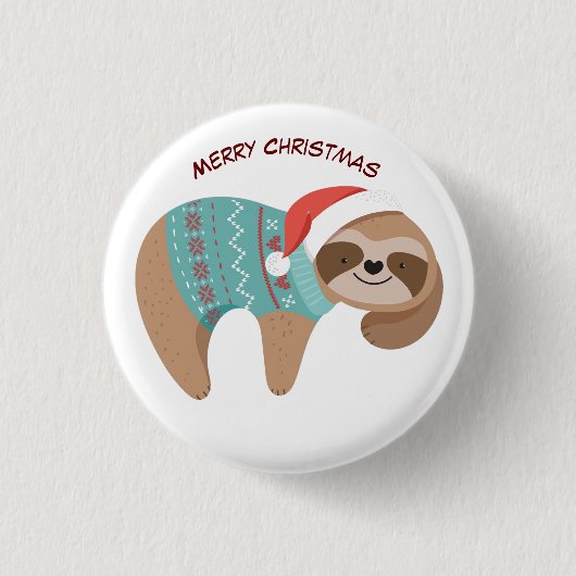 Vroegere kerstsleuf ronde button 3,2 cm (Voorkant)