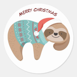 Vroegere kerstsleuf ronde sticker