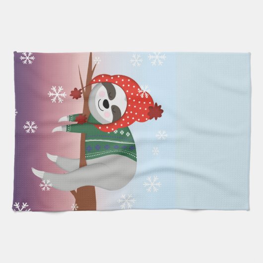 Vroegere kerstsleuf theedoek (Horizontaal)