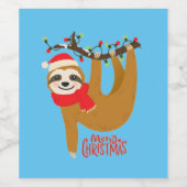 Vroegere kerstsleuf wijn etiket (Enkel label)