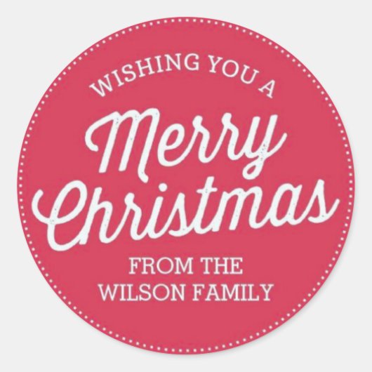 Vroegere kerststickers ronde sticker (Voorkant)