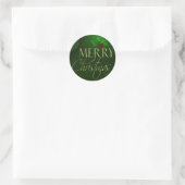 Vroegere kerststickers ronde sticker (Tas)