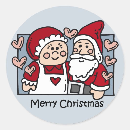 Vroegere kerststickers ronde sticker (Voorkant)