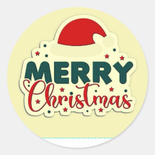Vroegere kerststickers ronde sticker