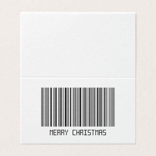 Vroegere kerststreepjescode kaart (Buitenkant ongevouwen)