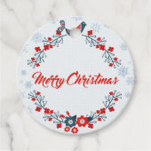 Vroegere kersttassen bedankjes labels (Voorkant)