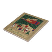 Vroegere kersttegel tegeltje (Zijkant)