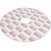 Vroegere kersttekst Groet rood/wit patroon Kerstboom Rok (Gekanteld)