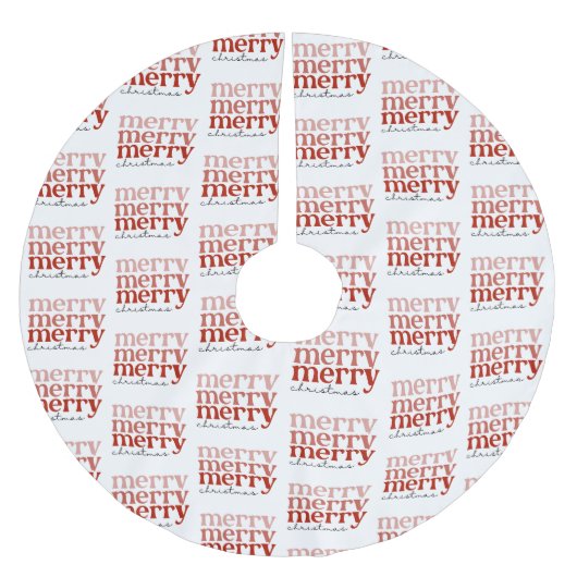 Vroegere kersttekst Groet rood/wit patroon Kerstboom Rok (Voorkant)