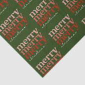 Vroegere kersttekst rood en groen patroon tissuepapier (Detail)