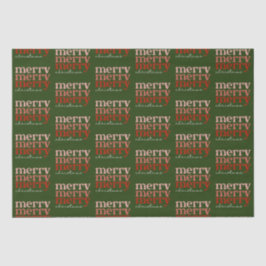 Vroegere kersttekst rood en groen patroon tissuepapier