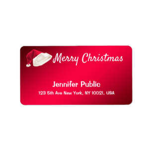 Vroegere kersttekst Rood handgeschreven script Ker Etiket