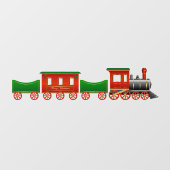 Vroegere kersttrein met Speelgoed Raamsticker (Vel)