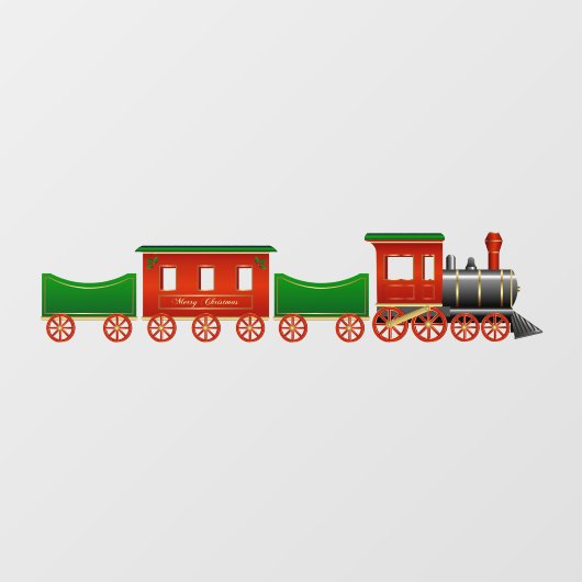 Vroegere kersttrein met Speelgoed Raamsticker (Vel)