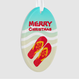 Vroegere kersttrouwerijsandalen voor tropische fee ornament