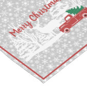 Vroegere kersttruck en hertenmiddenloper korte tafelloper (Hoek)