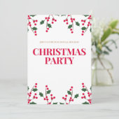 Vroegere kerstuitnodiging kaart (Staand voorkant)