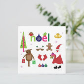 Vroegere kerstuitnodiging kaart (Staand voorkant)