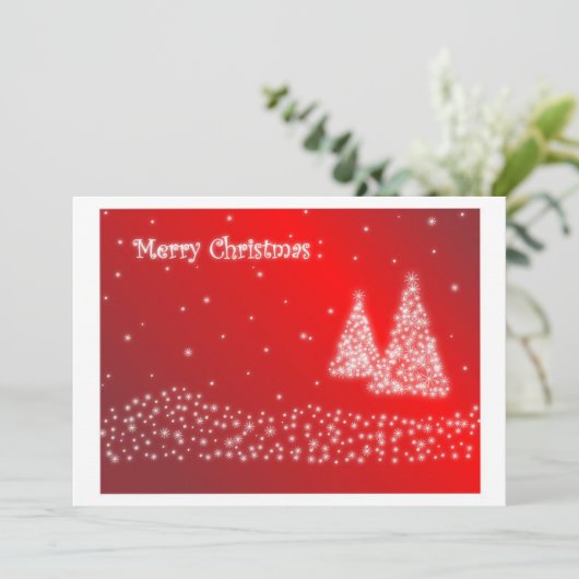 Vroegere kerstuitnodiging kaart (Staand voorkant)